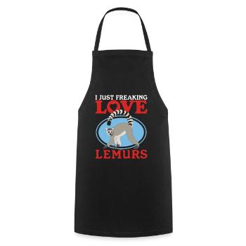 Lemur Ring-tailed lemurs Ringed Tail Lemure Gift - Cooking Apron - black - Front - AI Model Male 185 dark (185cm)