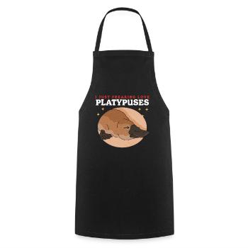 Platypus Platypus Platypus Gift - Cooking Apron - black - Front - AI Model Male 185 dark (185cm)