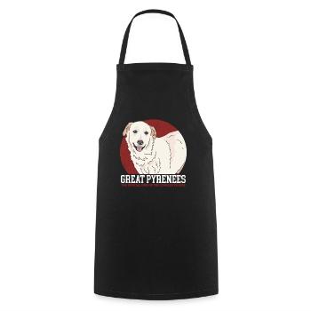 Chiens de montagne des Pyrénées | Cadeau du propriétaire de chien - Tablier de cuisine - noir - Devant - AI Model Male 185 dark (185cm)