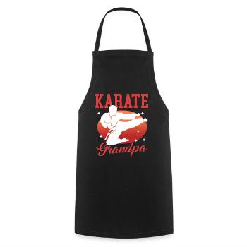 Karate Grandpa Martial Arts Martial Arts Gift - Cooking Apron - black - Front - AI Model Male 185 dark (185cm)