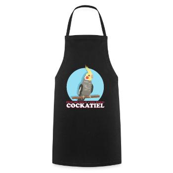 Cockatiel Maman Oiseau Oiseau Propriétaire Cadeau - Tablier de cuisine - noir - Devant - AI Model Male 185 dark (185cm)