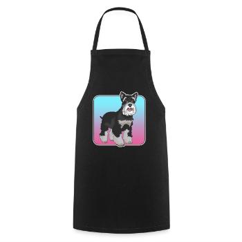 Schnauzer miniature Propriétaire | Cadeau Schnauzer Chien - Tablier de cuisine - noir - Devant - AI Model Male 185 dark (185cm)