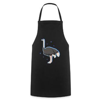 Oiseau autruche | Cadeau d’autruche amoureux des autruches - Tablier de cuisine - noir - Devant - AI Model Male 185 dark (185cm)