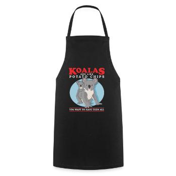 Koala Koalas Koala Bears Koala Bear Cadeau - Tablier de cuisine - noir - Devant - AI Model Male 185 dark (185cm)