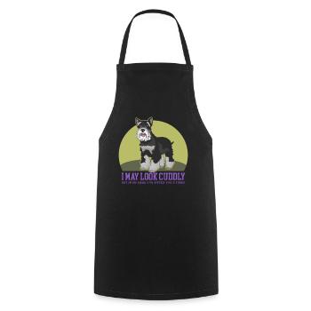 Schnauzer miniature Propriétaire | Cadeau Schnauzer Chien - Tablier de cuisine - noir - Devant - AI Model Male 185 dark (185cm)
