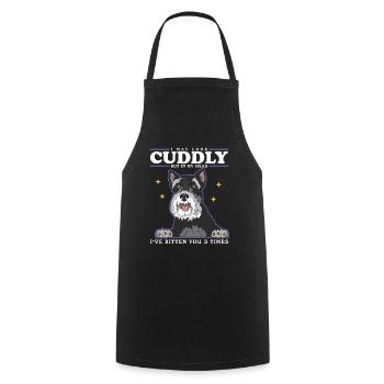 Schnauzer miniature propriétaire Schnauzer chiens cadeau - Tablier de cuisine - noir - Devant - AI Model Male 185 dark (185cm)