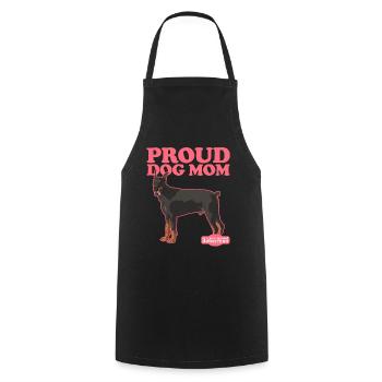 Doberman Mom | Dog Mom Dog Owner Gift - Cooking Apron - black - Front - AI Model Male 185 dark (185cm)