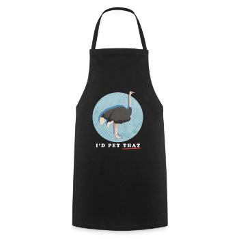 Oiseau d’autruche Autruche Amant Autruche Cadeau - Tablier de cuisine - noir - Devant - AI Model Male 185 dark (185cm)