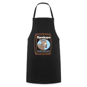 Esel Eselchen Eselbesitzer Eselliebhaber Geschenk - Kochschürze - Schwarz - Vorne - AI Model Male 185 dark (185cm)
