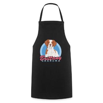 Brittany Oma Epagneul Breton Vorstehhund Geschenk - Kochschürze - Schwarz - Vorne - AI Model Male 185 dark (185cm)