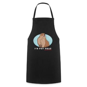 Murmeltiere Mankai Munggen Groundhog Geschenk - Kochschürze - Schwarz - Vorne - AI Model Male 185 dark (185cm)