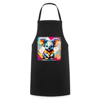 Ours Koala mignon - Tablier de cuisine - noir - Devant - AI Model Male 185 dark (185cm)