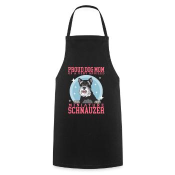 Schnauzer miniature Maman Schnauzer Chien Maman Cadeau - Tablier de cuisine - noir - Devant - AI Model Male 185 dark (185cm)
