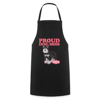 Maman Schnauzer miniature | Schnauzer Dog Mom Cadeau - Tablier de cuisine - noir - Devant - AI Model Male 185 dark (185cm)