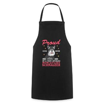 Schnauzer miniature Maman Schnauzer Chiens Cadeau - Tablier de cuisine - noir - Devant - AI Model Male 185 dark (185cm)