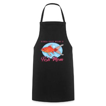 Poisson d’aquarium Maman Aquariophile Aquariophile Cadeau Aquaristique - Tablier de cuisine - noir - Devant - AI Model Male 185 dark (185cm)