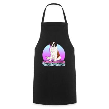Bernhardiner Hundemama St. Bernhardshund Geschenk - Kochschürze - Schwarz - Vorne - AI Model Male 185 dark (185cm)