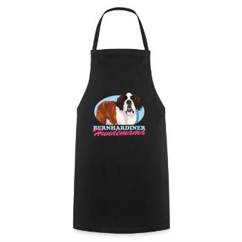 Bernhardiner Hundemama Bernhardshund Geschenk - Kochschürze - Schwarz - Vorne - AI Model Male 185 dark (185cm)