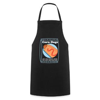 Corn Dog Corndog | Corn Dogs Corndogs Gift - Cooking Apron - black - Front - AI Model Male 185 dark (185cm)