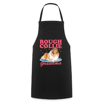 Collie Granny Rough Collies Longhair Collie Gift - Cooking Apron - black - Front - AI Model Male 185 dark (185cm)