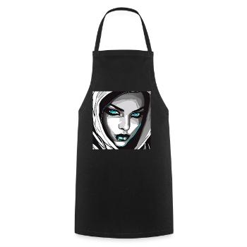 Fille Fantastique Cool - Tablier de cuisine - noir - Devant - AI Model Male 185 dark (185cm)