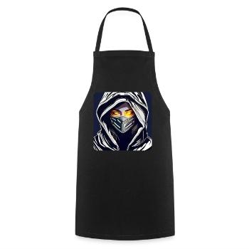 Fille cyberpunk anonyme cool - Tablier de cuisine - noir - Devant - AI Model Male 185 dark (185cm)