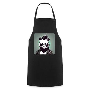 Cool Punk Panda Ours - Tablier de cuisine - noir - Devant - AI Model Male 185 dark (185cm)