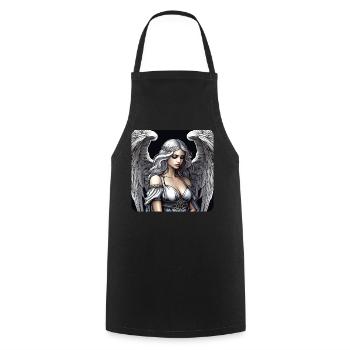 Lonely Angel - Cooking Apron - black - Front - AI Model Male 185 dark (185cm)