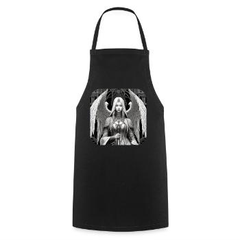 Lonely Angel - Cooking Apron - black - Front - AI Model Male 185 dark (185cm)