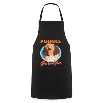 Puggle Opa Hundebesitzer Hundeliebhaber Geschenk - Kochschürze - Schwarz - Vorne - AI Model Male 185 dark (185cm)