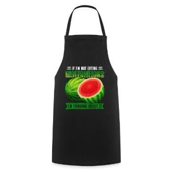 Pastèque Angurie pâte Arbuse cadeau - Tablier de cuisine - noir - Devant - AI Model Male 185 dark (185cm)