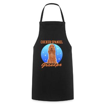 Cocker Spaniel grand-père chien Cocker Spaniel cadeau - Tablier de cuisine - noir - Devant - AI Model Male 185 dark (185cm)