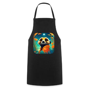 Cute meerkat - Cooking Apron - black - Front - AI Model Male 185 dark (185cm)