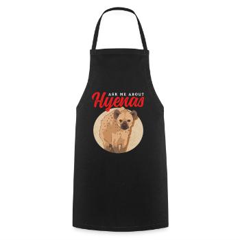 Hyena Hyena Spotted Hyena Gift - Cooking Apron - black - Front - AI Model Male 185 dark (185cm)