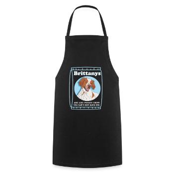Brittany Epagneul Breton Hund Geschenk - Kochschürze - Schwarz - Vorne - AI Model Male 185 dark (185cm)