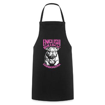 English Bulldog Dog Mom Dog Owner Gift - Cooking Apron - black - Front - AI Model Male 185 dark (185cm)