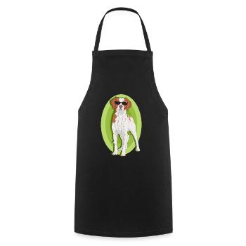 Brittany Epagneul Breton Hund Geschenk - Kochschürze - Schwarz - Vorne - AI Model Male 185 dark (185cm)