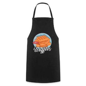 Waffle Waffle Lover Waffles Gift - Cooking Apron - black - Front - AI Model Male 185 dark (185cm)