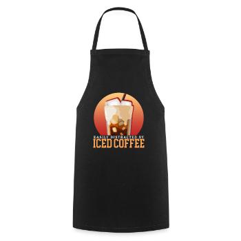 Iced Coffee Iced Coffee Coffee Lover Gift - Cooking Apron - black - Front - AI Model Male 185 dark (185cm)
