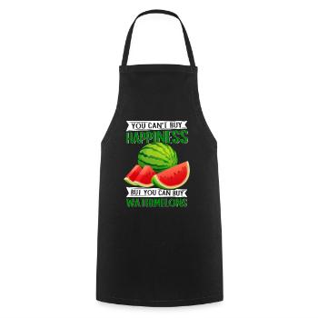 Pâte de pastèque Angurie Arbuse cadeau - Tablier de cuisine - noir - Devant - AI Model Male 185 dark (185cm)