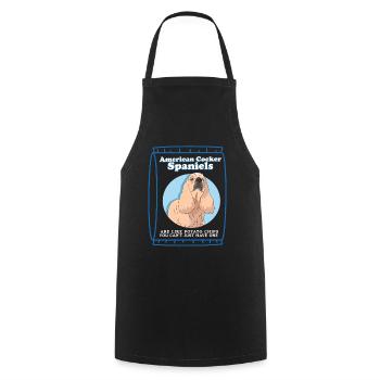Les épagneuls cocker américains sont comme un cadeau - Tablier de cuisine - noir - Devant - AI Model Male 185 dark (185cm)
