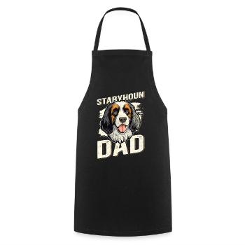 Cadeau de propriétaire de chien Stabyhoun Dad Stabijhoun - Tablier de cuisine - noir - Devant - AI Model Male 185 dark (185cm)