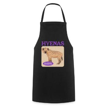 Hyène, hyène tachetée, cadeau de hyène - Tablier de cuisine - noir - Devant - AI Model Male 185 dark (185cm)