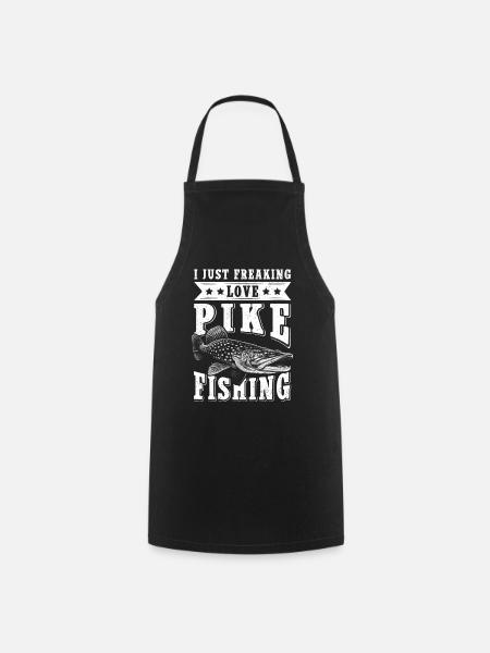 Hecht Angeln Hechtangeln Fischen Angler Geschenk - Forklæde - sort