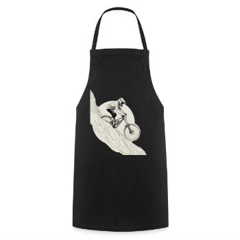 Mountain Bike Downhill Bike Tour Bike Design - Cooking Apron - black - Front - AI Model Male 185 dark (185cm)