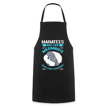 Manatee Manatee Manatee Manatees Gift - Cooking Apron - black - Front - AI Model Male 185 dark (185cm)