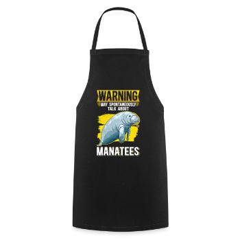 Manatee Manatee Manatee Manatee Gift - Cooking Apron - black - Front - AI Model Male 185 dark (185cm)
