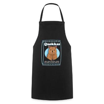 Quokka Kurzschwanzkängurus Quokkas Geschenk - Kochschürze - Schwarz - Vorne - AI Model Male 185 dark (185cm)