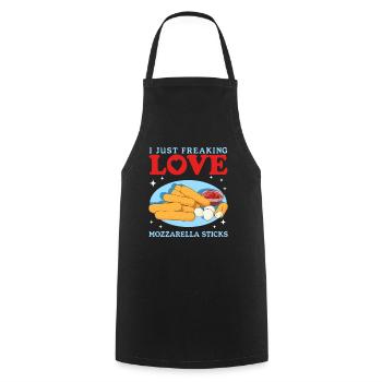 Mozzarella Sticks | Cheese Cheese Lover Gift - Cooking Apron - black - Front - AI Model Male 185 dark (185cm)