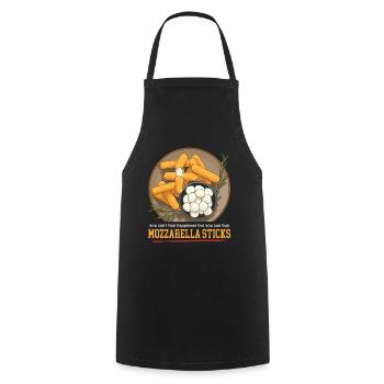 Mozzarella Sticks Käse Mozzarella-Sticks Geschenk - Kochschürze - Schwarz - Vorne - AI Model Male 185 dark (185cm)